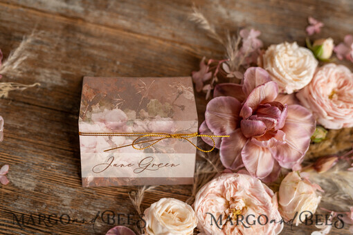 PLATZKARTEN / TISCHKARTEN  
 Eleganz Floral Chic Florale Boho Klassische Platzkarten, Goldene Schnur Luxus Romantische Hochzeitsnamensschilder, Elegante Vintage Ölgemälde Blumen, Wunderschöne Namensschilder für Ihre Hochzeits-Tische.
