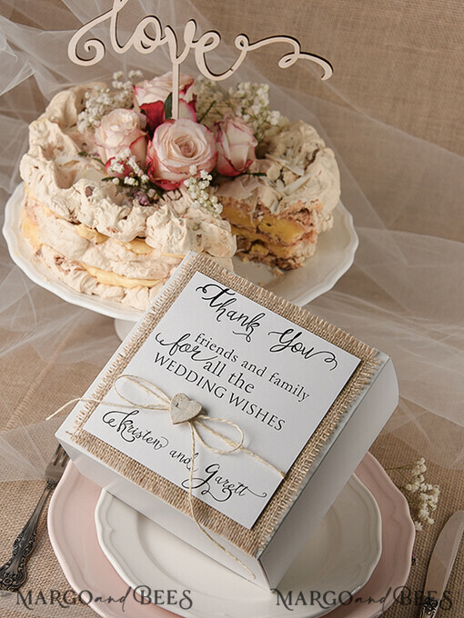 KUCHENBOX  
 RUSTIKAL  
 Hochzeitstortenboxen