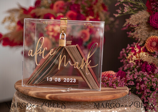 KARTONBOXEN  
 Acrylkartenbox Klarer Hochzeits-Wunschbrunnen Acryl Geldgeschenkkartenbox, Personalisierte Hochzeitskartenbox, Acrylkartenbox, Hochzeitskartenbox mit Deckel, Hochzeitsgeldbox, Hochzeitskartenbox, Hochzeitskartenhalter