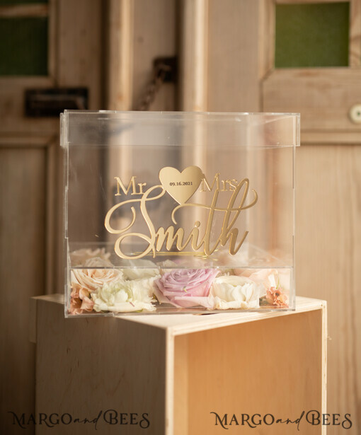 KARTONBOXEN  
 Acrylkartenbox Klarer Hochzeits-Wunschbrunnen, Acryl-Geschenkekartenbox, personalisierte Hochzeitskartenbox, Acrylkartenbox, Hochzeitskartenbox mit Deckel, Hochzeitsgeldbox, Hochzeitskartenbox, Hochzeitskartenhalter