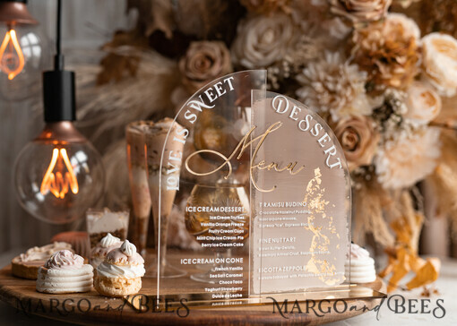 TISCHDEKORATIONSCHILDER   Acryl Tischdekoration Zahlen Acrylbogen Beige Ombre Dessertmenü, Klarer Acrylgold Taupe Candy Bar Schild, Nude Gold Plexi Tischbogen Menü, Luxuriöse Beige Ombre Hochzeits Tischdekoration, Hochzeitsschild Golden Spiegel Dessertmenü