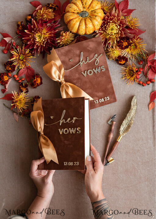 HOCHZEITSVERSPRECHEN  
 Acrylklar Gold Terracotta Fall Braut und Bräutigam Gelübde Bücher, Burnt Orange Hochzeitsgelübde Bücher Set von zwei, Samt Rost personalisierte Gelübde Heftchen, Golden Mirror seine und ihre Gelübde Bücher, Acryl Kupfer Gold maßgeschneiderte Hochzeitsgelübde Fälle, Hochzeitsduschen Geschenk