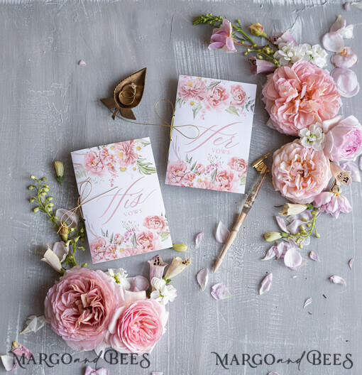 HOCHZEITSVERSPRECHEN  
 modern  
 Hochzeitsgelübde individuelle Karte, Personalisierte Hochzeitsgelübde Heftchen, Personalisierte Hochzeitsgelübde Bücher, Individuelle Gelübde Bücher, Rosa Blumen Hochzeitsgelübde Buch