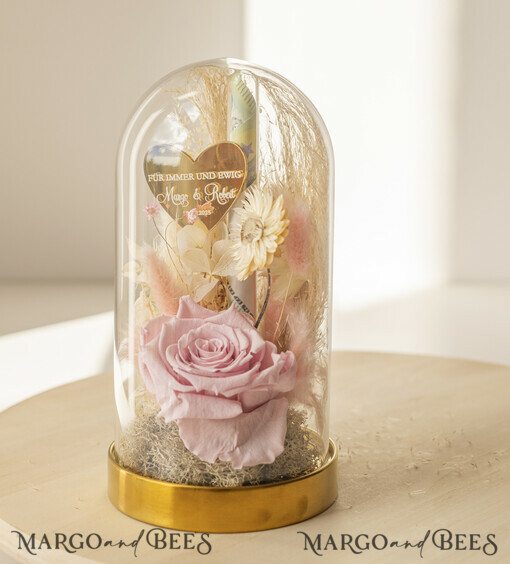 FRISCH VERHEIRATETES PAAR GESCHENKE Geldgeschenk zur Hochzeit Geschenkschachtel für Geld Geldgeschenk zur Hochzeit mit Strauß aus Trockenblumen personalisiert