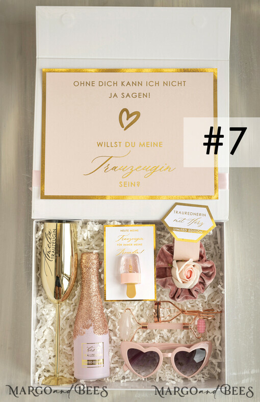 Brautjungfer/Trauzeuge Box Trauzeugin Geschenk Fragen Box XXL Trauzeugin Geschenk Fragen Box, Brautjungfer Trauzeuge, Möchtest Du meine Trauzeugin sein Box, Geschenkschachtel, Trauzeuge Fragen