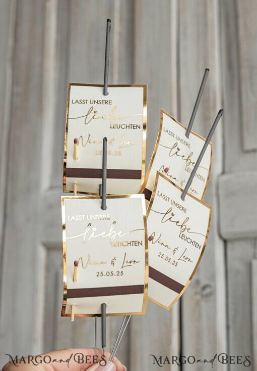 HOCHZEITSGESCHENKE Gastgeschenke Hochzeit Hochzeit Wunderkerzen Etiketten Personalisierte. Für Hochzeit, Party, Jubiläum oder zur Verlobung.