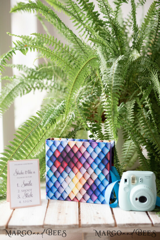 FOTOALBUM/ FOTOBOX Polaroid-Fotoalbum mit Schreibfläche Hochzeits-Andenkengeschenk Idee Instax Gästebuch, Hochzeits-Polaroid-Fotoalbum mit Signaturset 08/PhotoM/as