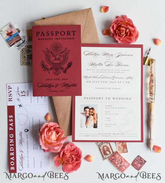 HOCHZEITS EINLADUNGEN Pass zur Liebe / Strandhochzeits-Einladungen Schöne Hochzeitseinladungen, Destination Elopement Papeterie, Pass wedding invitations 01/pass/z