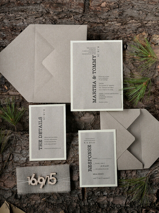 HOCHZEITS EINLADUNGEN Wald / Berge / Waldlandschaft Thema rustikale Scheune einlädt 58/wood/z