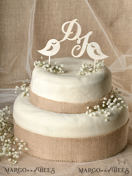 TORTENDEKORATION  
 RUSTIKAL  
 Hochzeitstorte Topper, rustikal 11/RUS/CT