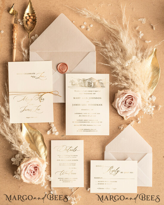HOCHZEITS EINLADUNGEN Gold / Roségold / Silber / Glitzer Luxus Bohemian Hochzeitskarten, maßgeschneiderte Veranstaltungs-Skizzen Hochzeitskarten, elegante Nude Hochzeitskarten Suite, goldene Glanz Hochzeits Einladungen. 01/bohovenue/z
