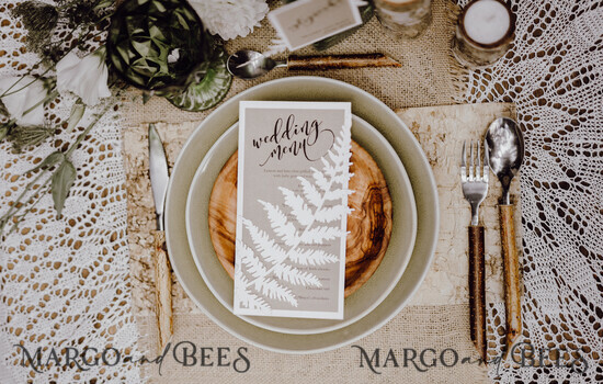 MENÜ & PROGRAMME  
 rustikal Landhochzeitsmenü, Scheunenhochzeitsdinner-Menü, Öko-romantische personalisierte Karten, Kraft-Hochzeitsmenü, einfaches rustikales Hochzeitsmenü, elegante Hochzeitsmenü-Karten. 01/rusF/m