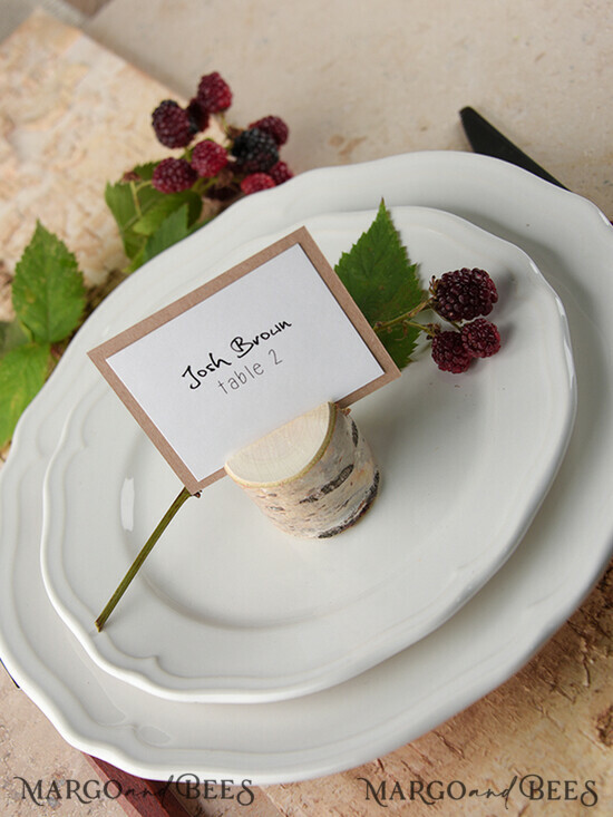 PLATZKARTEN / TISCHKARTEN  
 rustikal und Spitze Romantische Eco-Braun-Hochzeitsplatzkarten, Weiße Namensplatzkarten, Weiße und ökologische rustikale Hochzeitsstationery, Elegante rustikale Hochzeitsplatzkarten, Bearbeitbarer Text 57/rusS/w
