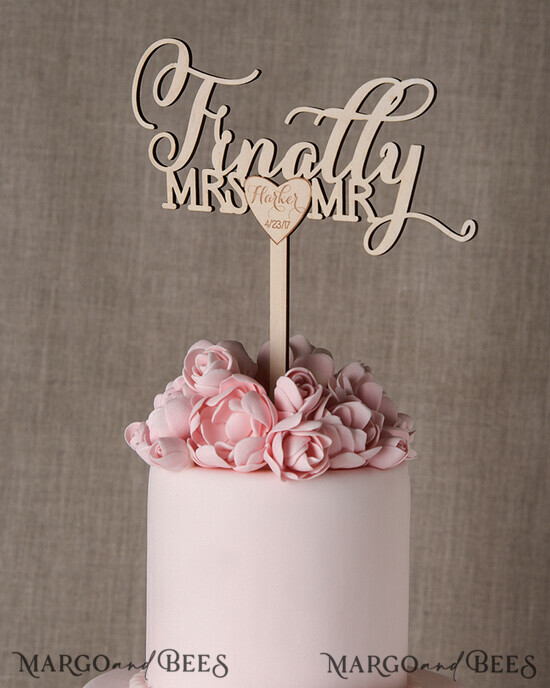 TORTENDEKORATION  
 Holz Hochzeitstorte Topper, lasergeschnittene Holz Torte Topper 20/rst/CT