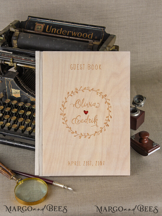 HOCHZEITS-GÄSTEBÜCHER Rustikales Holzgraviertes Fotoalbum Boho Sofortbildbuch Holz Instax Hochzeitsfoto Gästebuch 07/BHWC/kwg