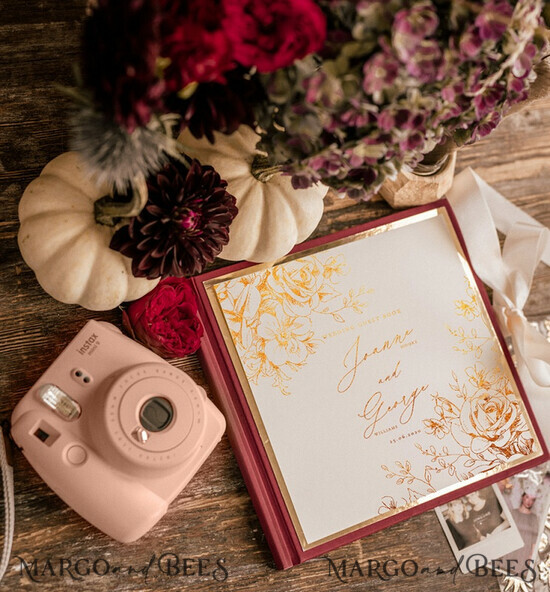 HOCHZEITS-GÄSTEBÜCHER Luxus Glamour Fotoalbum Luxus Instax Hochzeitsbuch Glamour Instax Fotokabine Album 01/goldk/kwg