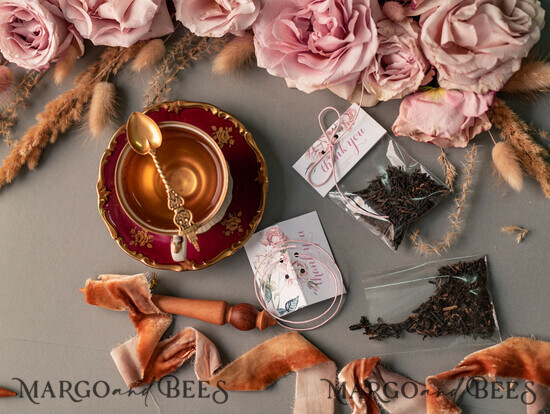 HOCHZEITSGESCHENKE Hochzeitsgeschenk Tee Beutel Hochzeitsgeschenk Hochzeits-Dankeschön-Teebeutel floral 50/tea/te