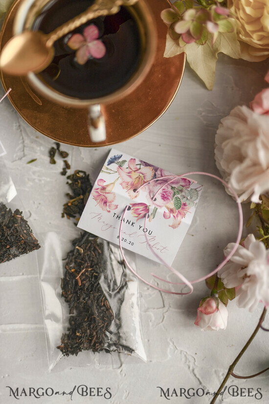 HOCHZEITSGESCHENKE Hochzeitsgeschenk Tee Beutel Hochzeitsdanksagungsgeschenke, personalisierte Tee- / Kaffeebeutel 3/peaches/te
