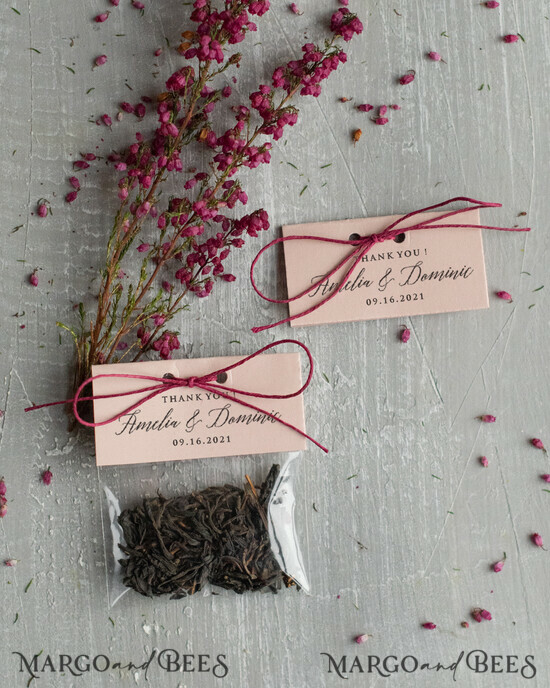 HOCHZEITSGESCHENKE Hochzeitsgeschenk Tee Beutel Hochzeitsgeschenke, Dankeschön-Teebeutel 01/heather/te