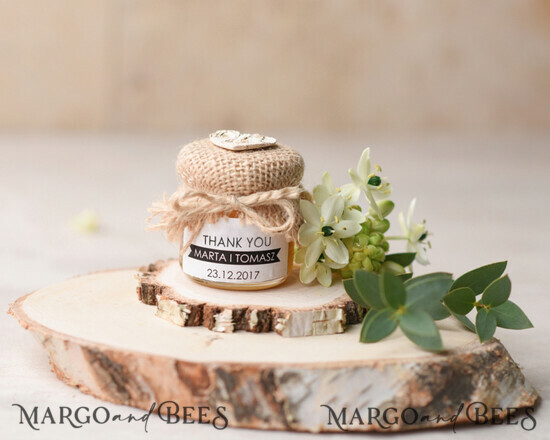 HOCHZEITSGESCHENKE Hochzeitsgeschenke Honiggläser Kleine Honigglas Dankeschön-Geschenk Personalisierte rustikale Hochzeitsgeschenk 7/MD/MD