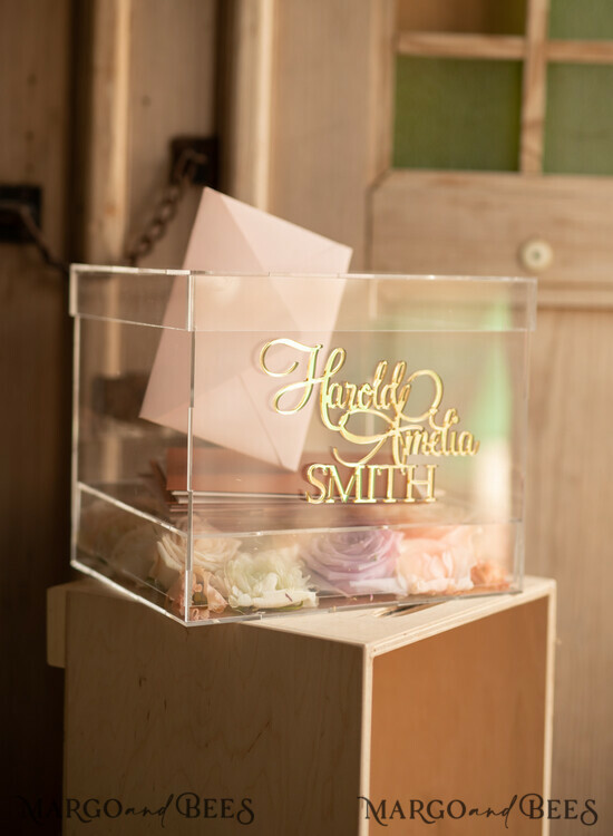 KARTONBOXEN  
 Acrylkartenbox Klarer Hochzeits-Wünsche-Brunnen, Acryl-Geldgeschenkkarten-Box, personalisierte Hochzeitskarten-Box, Acryl-Karten-Box, Hochzeitskarten-Box mit Deckel, Hochzeitsgeld-Box, Hochzeitskarten-Box, Hochzeitskartenhalter. 1/acryl/kopr