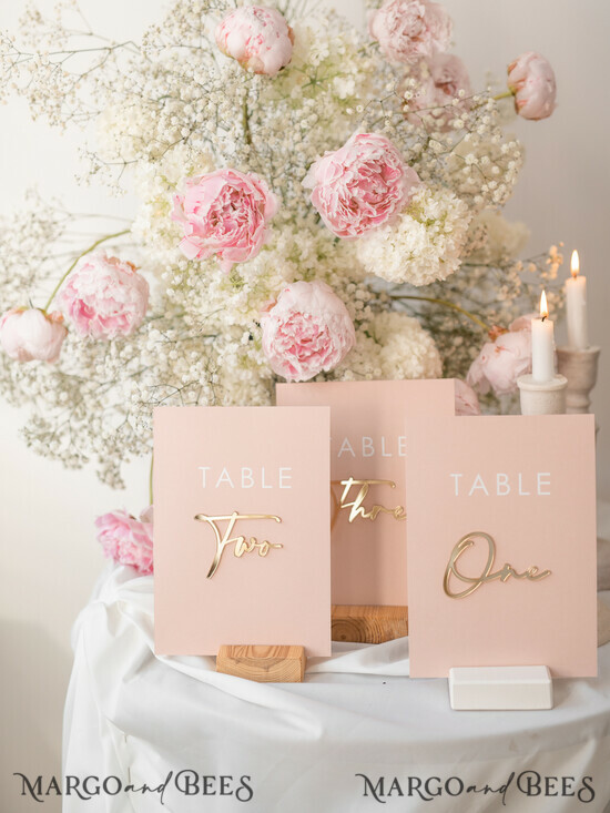 TISCHDEKORATIONSCHILDER   Acryl Tischdekoration Zahlen Hochzeitstischnummern, Pinke und Goldene Tischnummern, Acryl Tischnummern, Set von Tischnummern, Mittelstücke Luxus Dekorationen, Hochzeitstischnummern BpPXSet 01/goldak/tn