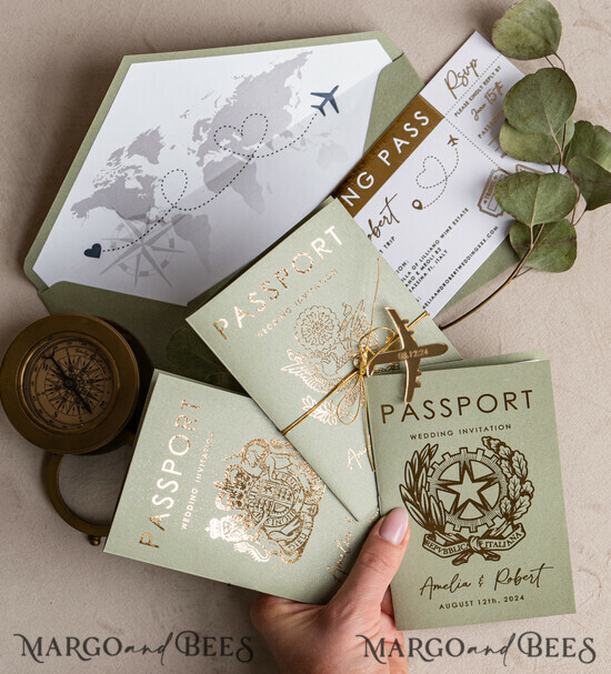 PROBENNEHMESERVICE
 Muster
 Muster, maßgeschneidertes Musterset Sage Green Pass-Transport Einladung, Hochzeitskarten Boarding Pass, Toskana Pass-Transport Hochzeitseinladungen im Ausland, Zielhochzeitskarten, Reisekarten Hochzeitspapeterie 01/passH/z