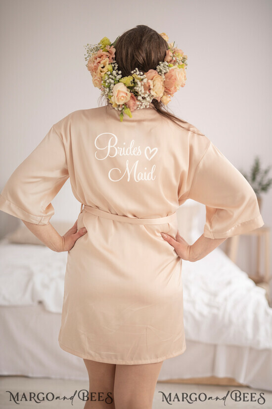 Brautjungfer/Trauzeuge Box HOCHZEITSROBE  
 Satin Hochzeitsrobe für die Trauzeugin, süße Geschenkidee für die Brautjungfer, Brautjungfer Trauzeugin Hochzeitsrobe 02/SATszl/bridesmaid