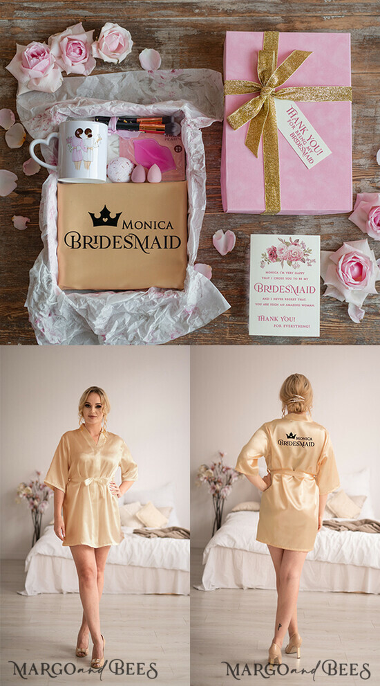 Brautjungfer/Trauzeuge Box DANKESCHÖN AN DIE JUNGFRAU Brautjungfer Danke BOX TRAUZEUGIN TASSE Karte GOLDENES ROBE Dankeschön Geschenkebox handgemachte Seife MAKEUP PINSSEL 01/BoxDrobe/bridesmaid