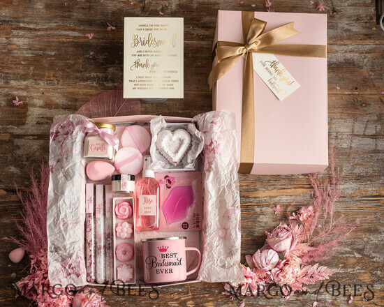 Brautjungfer/Trauzeuge Box DANKESCHÖN AN DIE JUNGFRAU Brautjungfern Dankeschön-Box, Brautjungfern Geschenk Spa-Set, Trauzeugin Geschenk-Box-Set 1/tboxD/bridesmaid