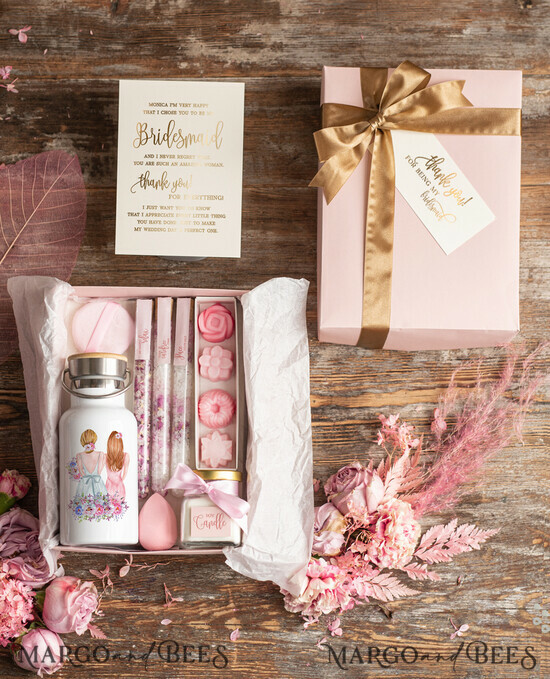 Brautjungfer/Trauzeuge Box DANKESCHÖN AN DIE JUNGFRAU Brautjungfer Dankeschön-Box Thermo-Becher, Bio-Spa-Box, Brautjungfer Geschenk-Spa-Set, Trauzeugin Geschenk-Box-Set 10/tboxSR/bridesmaid