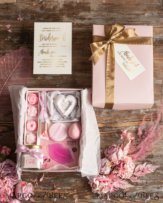 Brautjungfer/Trauzeuge Box DANKESCHÖN AN DIE JUNGFRAU Brautjungfern Dankeschön Box Sojawachskerze, Organische Spa Box, Brautjungfern Geschenk Spa Set, Trauzeugin Geschenk Box Set 8/tboxSR/bridesmaid