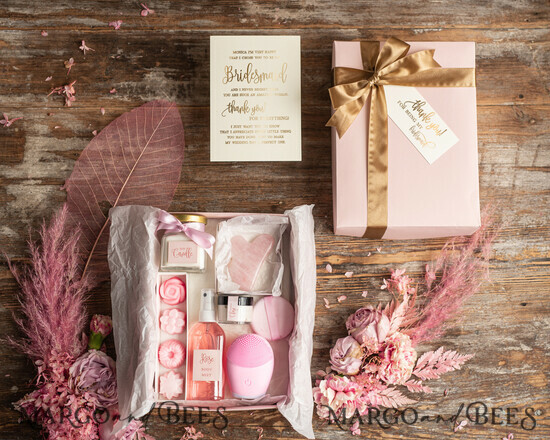 Brautjungfer/Trauzeuge Box DANKESCHÖN AN DIE JUNGFRAU Brautjungfern Dankeschön-Box, Organische Spa-Box, Brautjungfern Geschenksset, Trauzeugin Geschenkbox Set 2/tboxSR/bridesmaid