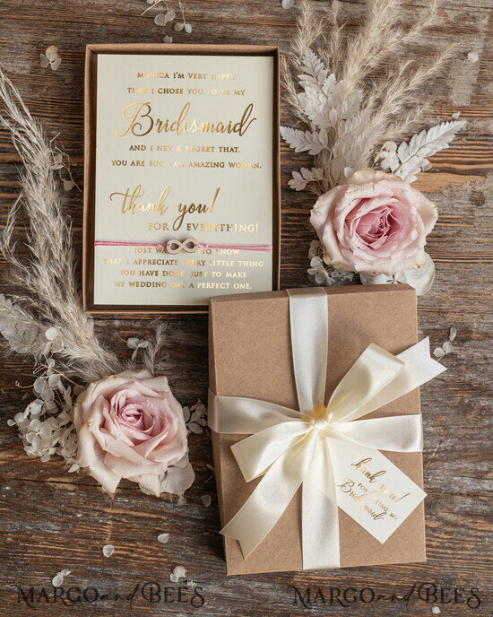 Brautjungfer/Trauzeuge Box Brautjungfer DANKE oder VORSCHLAG KLEINE BOX Brautjungfern Dankeschön Box, Trauzeugin Geschenkbox, Armband Geschenkbox 10/BoxM`/bridesmaid