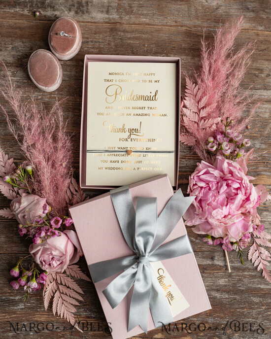 Brautjungfer/Trauzeuge Box Brautjungfer DANKE oder VORSCHLAG KLEINE BOX Kleine Dankeschön-Box Brautjungfern Dankeschön Vorschlagsbox, Trauzeugin Geschenkbox 03/boxM/bridesmaid