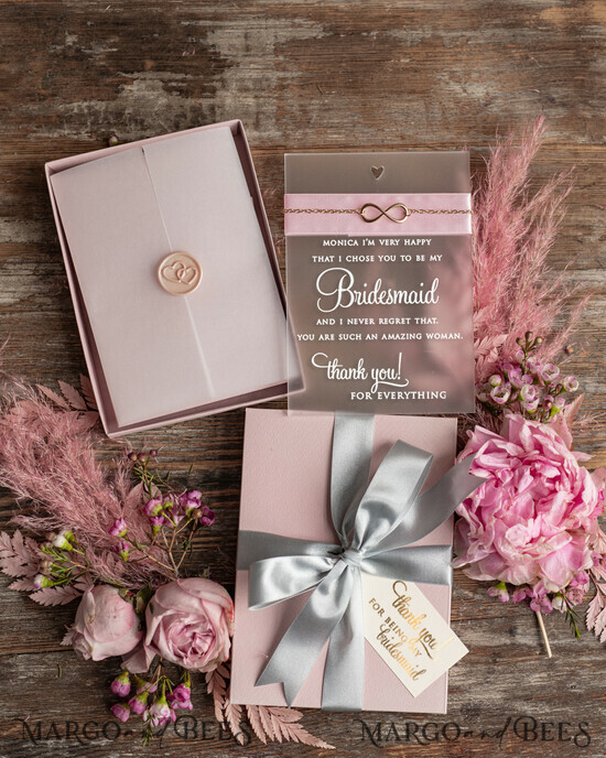 Brautjungfer/Trauzeuge Box Brautjungfer DANKE oder VORSCHLAG KLEINE BOX Brautjungfern-Antragsbox, Brautjungfern-Geschenkbox, Armband-Dankeschön-Box 06/boxM/bridesmaid
