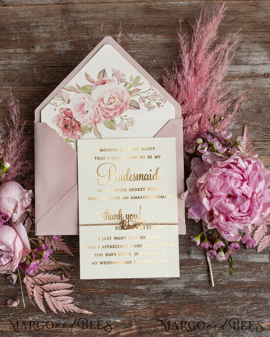 Brautjungfer/Trauzeuge Box Brautjungfer DANKE oder VORSCHLAG KLEINE BOX Brautjungfern Dankeskarte, Trauzeugin Antrag Karte, Brautjungfern Geschenk Präsent 07/boxM/bridesmaid
