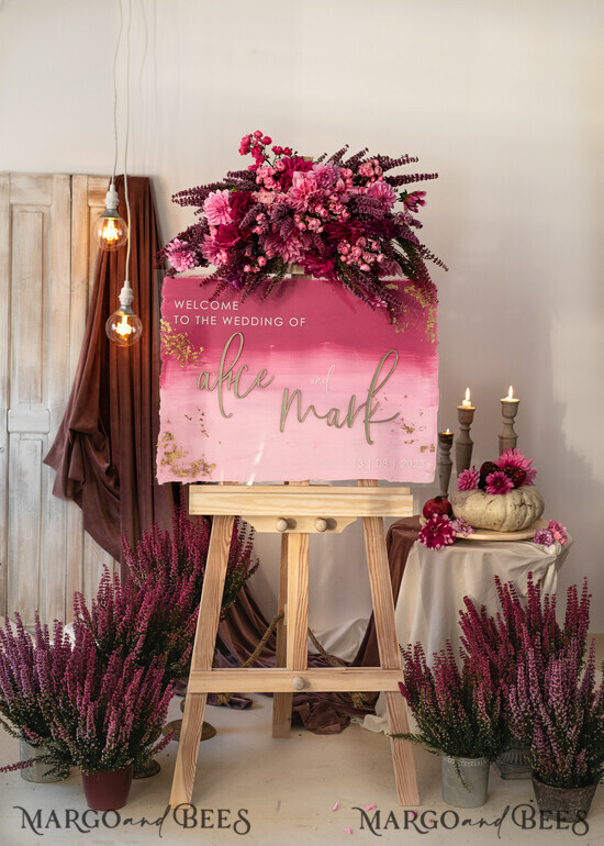 TISCHPLÄNE UND WILLKOMMENSCHILDER FÜR HOCHZEITEN Plexi Gold / Samt Acryl Mauve Ombre Hochzeits Willkommen Schild, bemaltes Acryl Gold Hochzeits Willkommen Schild, Staubige Rose Gold Plexi Hochzeits Willkommen Schild, Pflaume Herbst Luxus Hochzeits Willkommen Schild, Blush Pink Hochzeitsbeschilderung, Goldener Spiegel Hochzeits Willkommen Schild. 01/MvelN/Wwsg