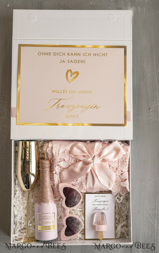 Brautjungfer/Trauzeuge Box Trauzeugin Geschenk Fragen Box XXL Trauzeugin Geschenk Fragen Box, Brautjungfer Trauzeuge, Möchtest Du meine Trauzeugin sein Box, Geschenkschachtel, Trauzeuge Fragen 01/SwPnkKSlf/Debox