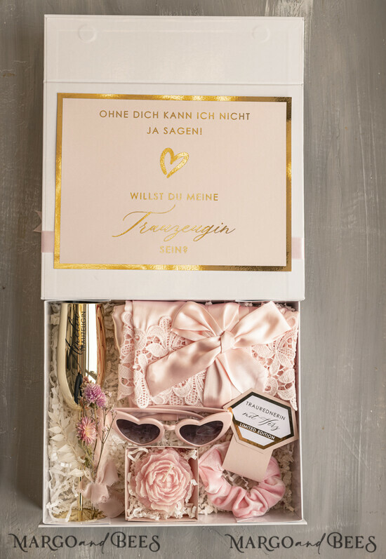 Brautjungfer/Trauzeuge Box Trauzeugin Geschenk Fragen Box XXL Trauzeugin Geschenkfragen Box, Brautjungfer Trauzeuge, Geschenkschachtel, Trauzeuge Fragen Möchtest Du meine Trauzeugin sein Box 01/SwPnkKSlf/Debox