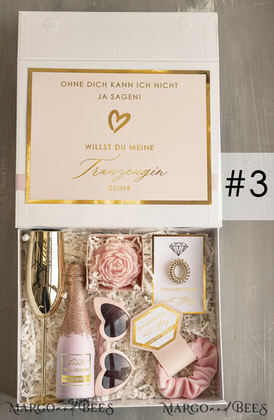 Brautjungfer/Trauzeuge Box Trauzeugin Geschenk Fragen Box XXL Trauzeugin Geschenk Fragen Box, Brautjungfer Trauzeuge, Möchtest Du meine Trauzeugin sein Box, Geschenkschachtel, Trauzeuge Fragen 03/SwPnkKiel/Debox