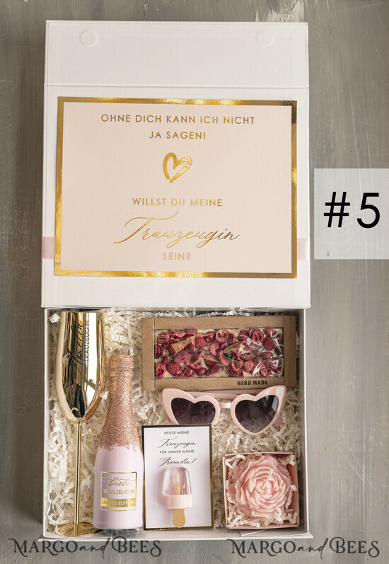 Brautjungfer/Trauzeuge Box Trauzeugin Geschenk Fragen Box XXL Trauzeugin Geschenk Fragen Box, Brautjungfer Trauzeuge, Möchtest Du meine Trauzeugin sein Box, Geschenkschachtel, Trauzeuge Fragen 05/SwPnkKiel/Debox