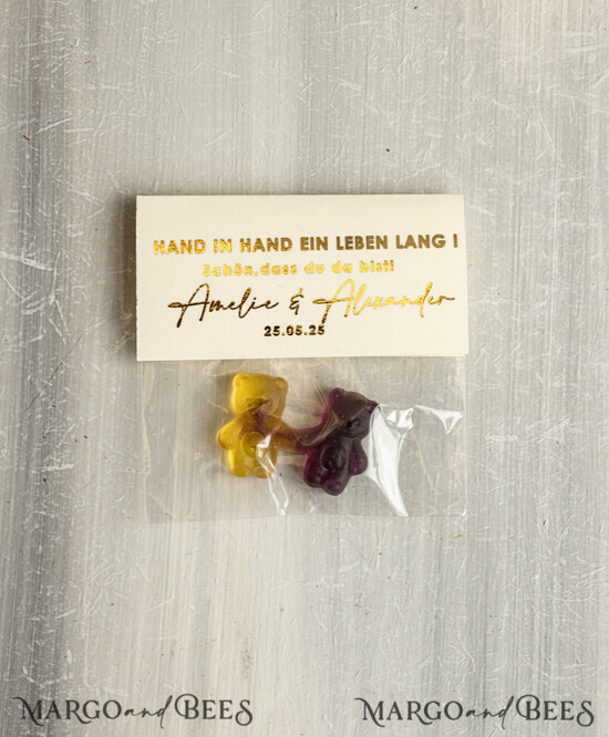 HOCHZEITSGESCHENKE Gastgeschenke Hochzeit Gastgeschenke Hochzeit Bärchen-Pärchen Gastgeschenke Hochzeit Gummibärchen Hand-in-Hand-ein-Leben-lang 01/gg/spark