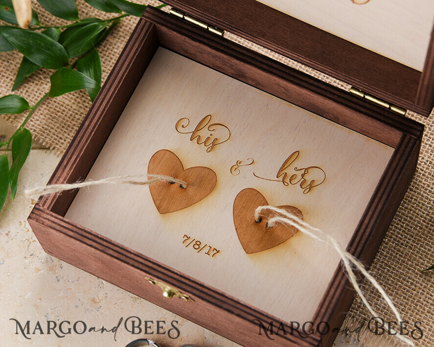 RINGTRÄGERBOXEN & KISSEN Epoxidharz Trauringe Box Personalisierte Ringbox für Hochzeitsringe, Holzringbox für Hochzeiten • rustikale Ringbox für Hochzeitsringe • echte Blumen in Harz Luxus-Ringbox
