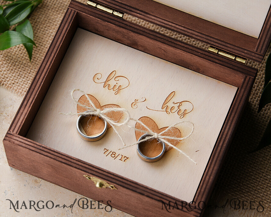 RINGTRÄGERBOXEN & KISSEN Epoxidharz Trauringe Box Personalisierte Hochzeitsringbox für 2 oder 3 Ringe, handgefertigte Hochzeitsringbox • Ringträgerbox mit echten Blumen • luxuriöse Holzringbox