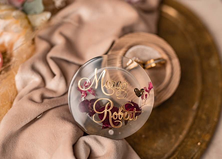 RINGTRÄGERBOXEN & KISSEN Epoxidharz Trauringe Box Epoxidharz- und Holzhochzeitsringbox für die Zeremonie, Boho Epoxid-Hochzeitsringboxen für ihn und sie, transparente Epoxid-Doppelringbox für die Hochzeit, Holzharzblumen Heiratsantrag Ringbox