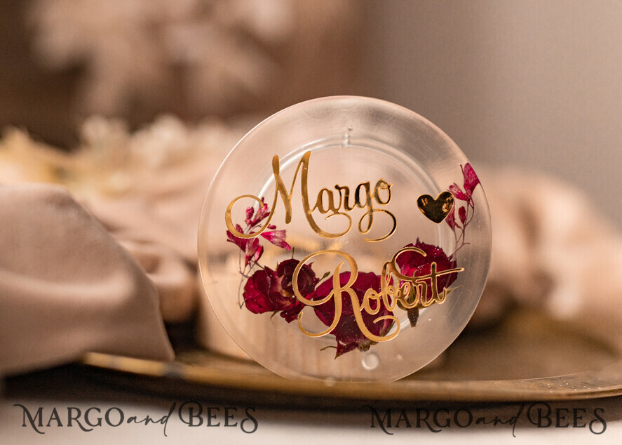 RINGTRÄGERBOXEN & KISSEN Epoxidharz Trauringe Box Epoxidharz- und Holzhochzeitsringbox für die Zeremonie, Boho Epoxid-Hochzeitsringboxen für ihn und sie, transparente Epoxid-Doppelringbox für die Hochzeit, Holzharzblumen Heiratsantrag Ringbox