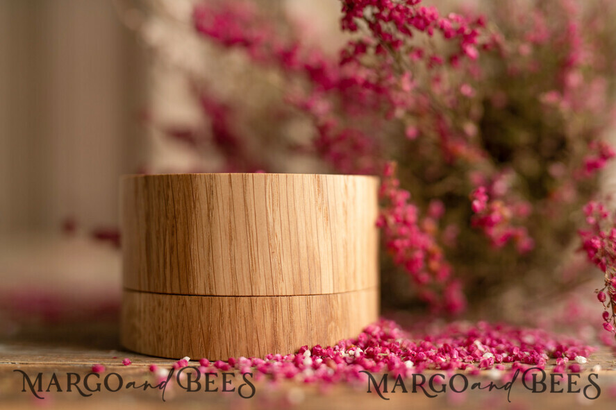 RINGTRÄGERBOXEN & KISSEN Epoxidharz Trauringe Box Personalisierte Hochzeitsringbox für 2 oder 3 Ringe, Holzringbox • rustikale Ringträgerbox • echte Blumen in Harz Luxusringbox