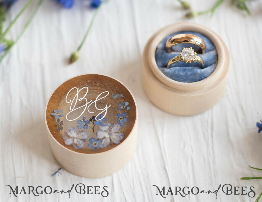 RINGTRÄGERBOXEN & KISSEN Epoxidharz Trauringe Box Individuelle Hochzeitsringbox für die Zeremonie, rustikale Glamour-Hochzeitsringbox • handgemachte Ringträgerbox • luxuriöse Samt-Ringbox