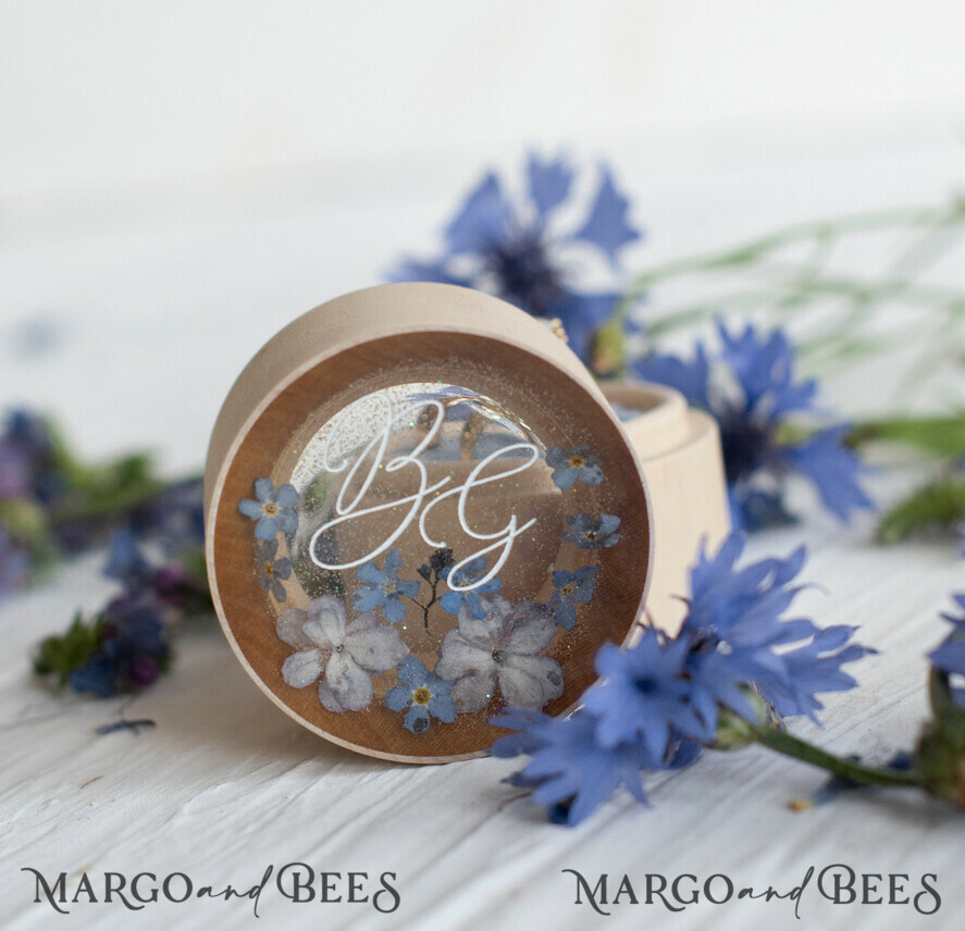 RINGTRÄGERBOXEN & KISSEN Epoxidharz Trauringe Box Individuelle Hochzeitsringbox für die Zeremonie, rustikale Glamour-Hochzeitsringbox • handgemachte Ringträgerbox • luxuriöse Samt-Ringbox
